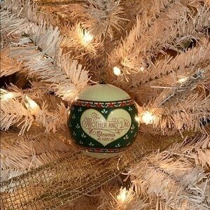 Vintage 1981 Hallmark “Mother & Dad”Satin Ornament